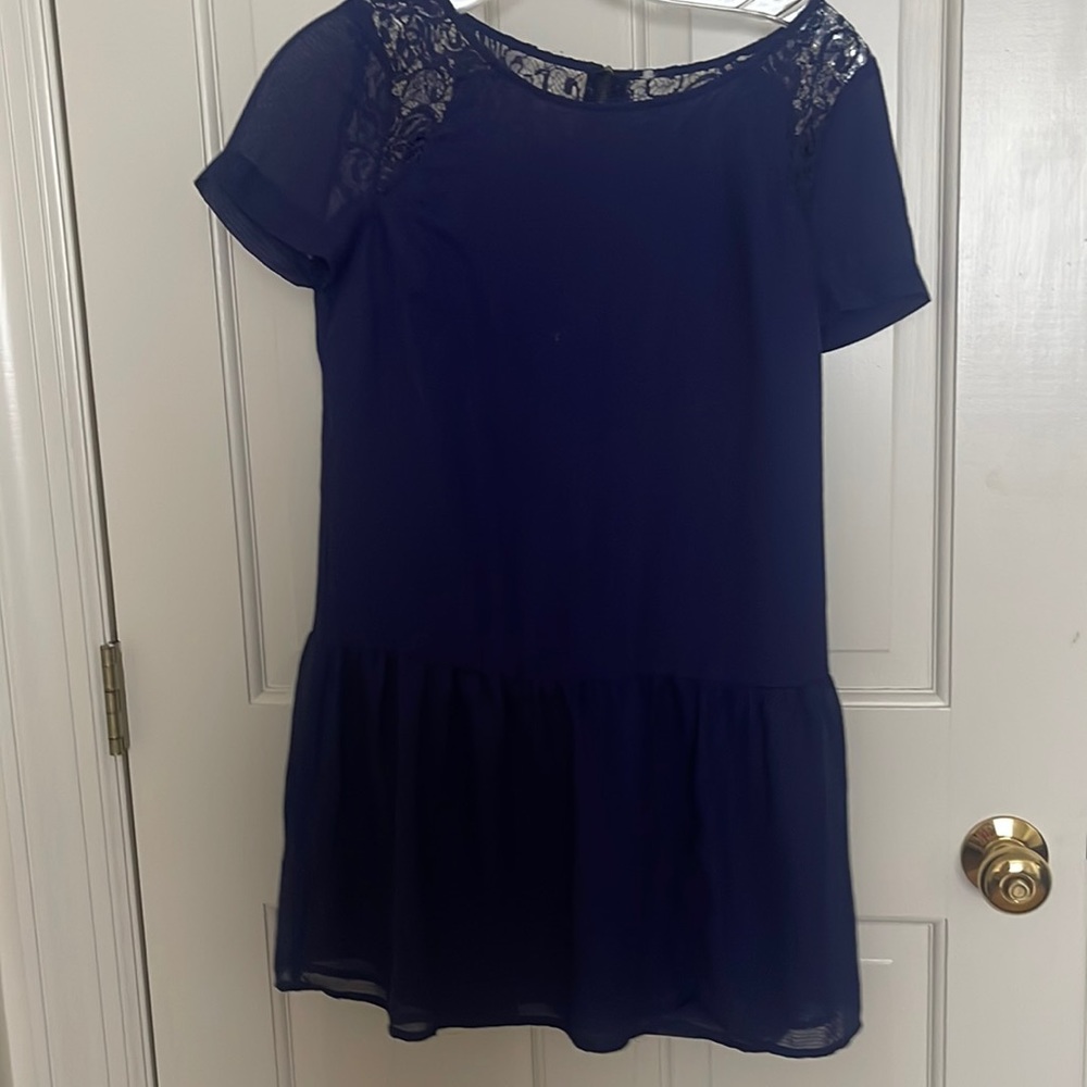 Navy blue flapper style dress